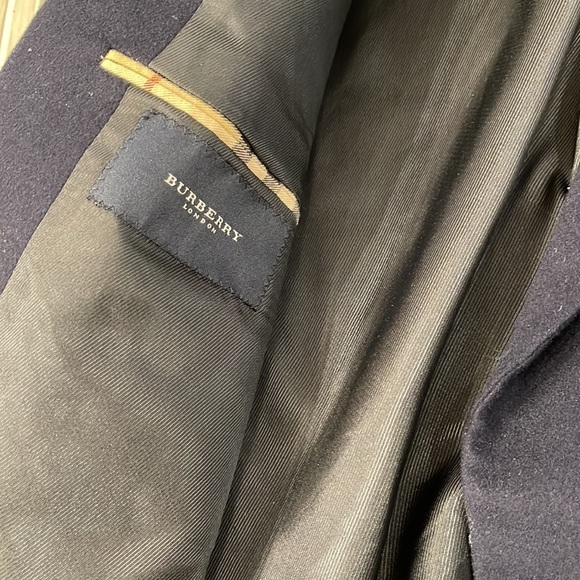 Burberry Men’s Navy Blue Wool Blazer, L - Picture 2 of 5